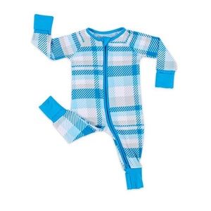 Little Sleepies Blueberry Plaid Bamboo Zippy Sleeper - size 18-24 months